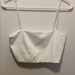 White crop top